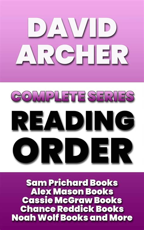 david archer books in order|sam prichard order of publication.